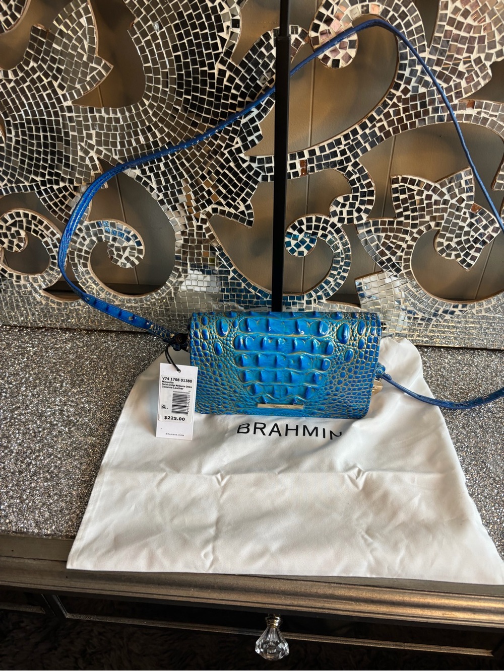 💕Brahmin Minuette Electric Indigo‎ Ombré Crossbody Bag